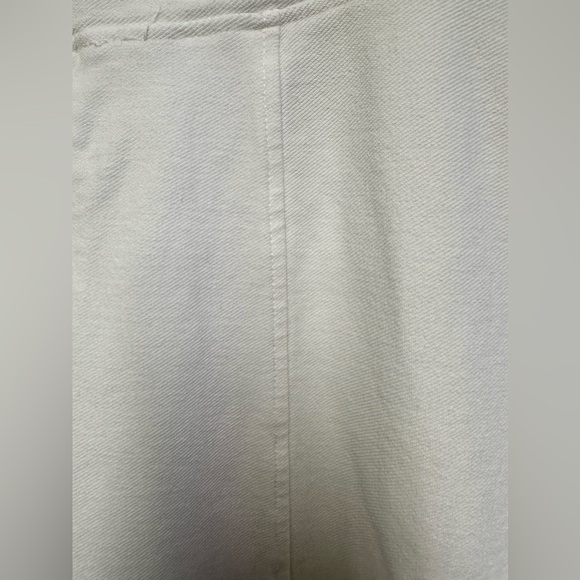 Mododoc white cropped straight leg pants with seam - Picture 4 of 4